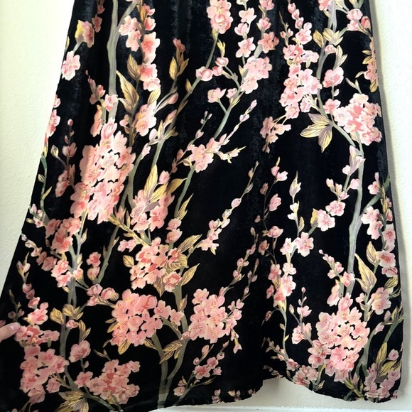 Modcloth Velvet Floral Soiree Saunter Maxi Dress Evening - Picture 6 of 15